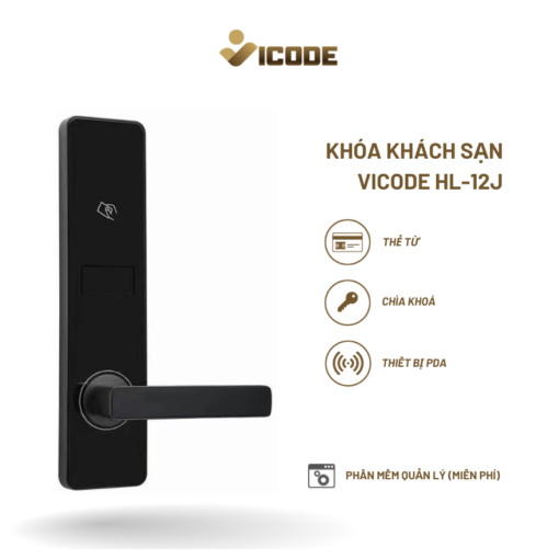 Khóa khách sạn Vicode HL-12J Xam